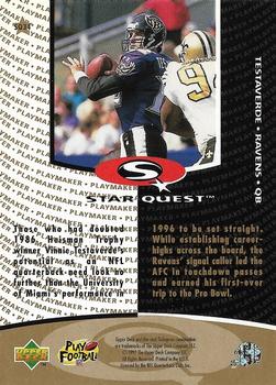 1997 Collector's Choice - StarQuest #SQ34 Vinny Testaverde Back