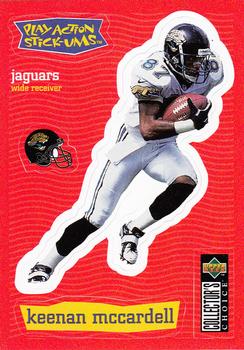 1997 Collector's Choice - Play Action Stick-Ums #S15 Keenan McCardell Front