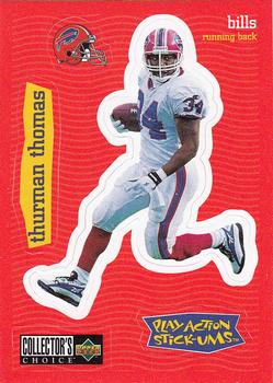 1997 Collector's Choice - Play Action Stick-Ums #S19 Thurman Thomas Front