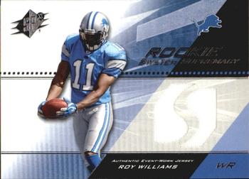 2004 SPx - Rookie Swatch Supremacy #SWR-RO Roy Williams Front