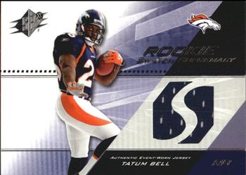 2004 SPx - Rookie Swatch Supremacy #SWR-TB Tatum Bell Front