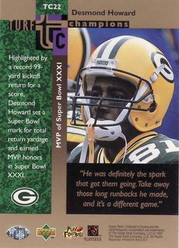 1997 Collector's Choice - Turf Champions #TC22 Desmond Howard Back