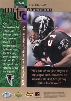 1997 Collector's Choice - Turf Champions #TC23 Eric Metcalf Back
