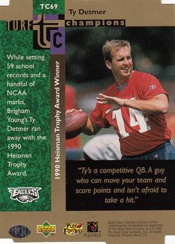 1997 Collector's Choice - Turf Champions #TC69 Ty Detmer Back