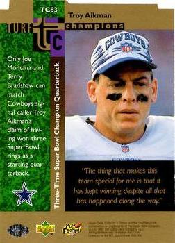 1997 Collector's Choice - Turf Champions #TC83 Troy Aikman Back