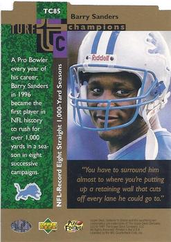 1997 Collector's Choice - Turf Champions #TC85 Barry Sanders Back
