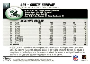 2004 Topps - Topps Collection #2 Curtis Conway Back
