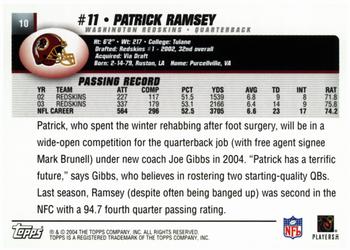 2004 Topps - Topps Collection #10 Patrick Ramsey Back