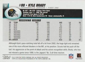 2004 Topps - Topps Collection #42 Kyle Brady Back