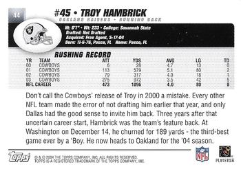 2004 Topps - Topps Collection #44 Troy Hambrick Back