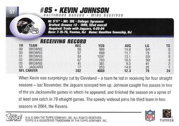 2004 Topps - Topps Collection #57 Kevin Johnson Back