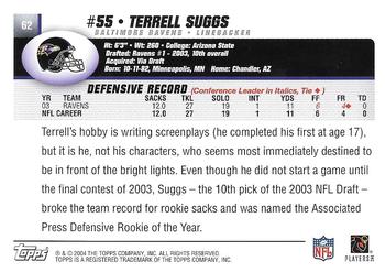 2004 Topps - Topps Collection #62 Terrell Suggs Back