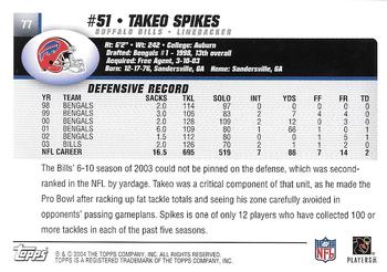 2004 Topps - Topps Collection #77 Takeo Spikes Back