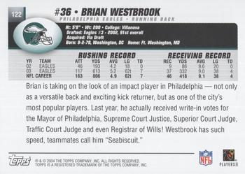 2004 Topps - Topps Collection #122 Brian Westbrook Back