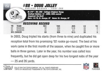 2004 Topps - Topps Collection #154 Doug Jolley Back