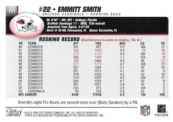 2004 Topps - Topps Collection #191 Emmitt Smith Back