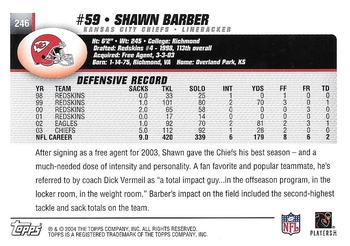 2004 Topps - Topps Collection #246 Shawn Barber Back