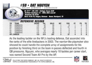 2004 Topps - Topps Collection #268 Dat Nguyen Back