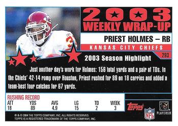 2004 Topps - Topps Collection #293 Priest Holmes Back