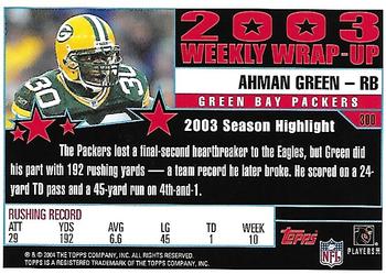 2004 Topps - Topps Collection #300 Ahman Green Back