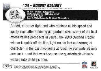 2004 Topps - Topps Collection #318 Robert Gallery Back