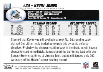 2004 Topps - Topps Collection #330 Kevin Jones Back
