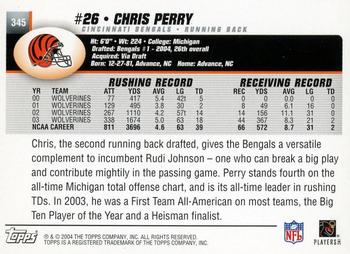 2004 Topps - Topps Collection #345 Chris Perry Back
