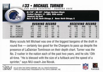2004 Topps - Topps Collection #348 Michael Turner Back