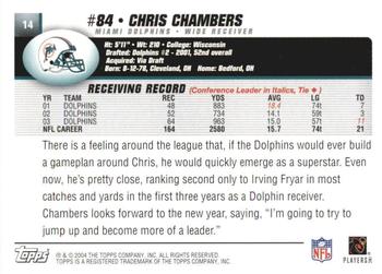 2004 Topps 1st Edition #14 Chris Chambers Back