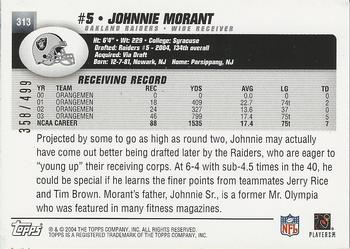 2004 Topps - Gold #313 Johnnie Morant Back