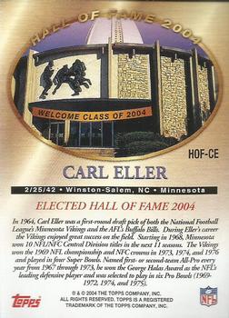 2004 Topps - Hall of Fame Class of 2004 #HOF-CE Carl Eller Back