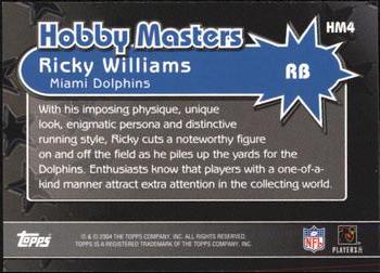 2004 Topps - Hobby Masters #HM4 Ricky Williams Back