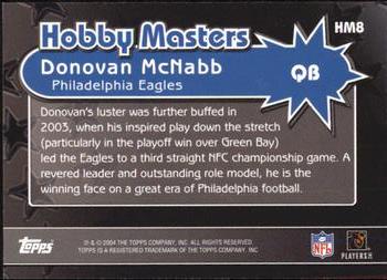 2004 Topps - Hobby Masters #HM8 Donovan McNabb Back