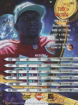 1997 Collector's Edge Excalibur #105 Tim Brown Back