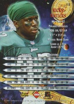 1997 Collector's Edge Excalibur #113 Ricky Watters Back
