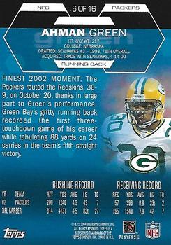 2004 Topps Super Bowl XXXVIII Card Show #6 Ahman Green Back
