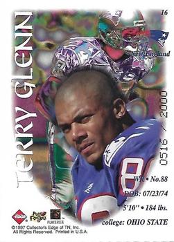 1997 Collector's Edge Excalibur - 22K Knights #16 Terry Glenn Back