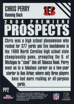 2004 Topps Chrome - Premiere Prospects #PP2 Chris Perry Back