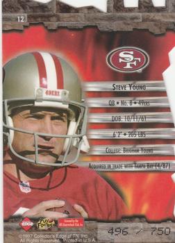 1997 Collector's Edge Excalibur - Castle #12 Steve Young Back
