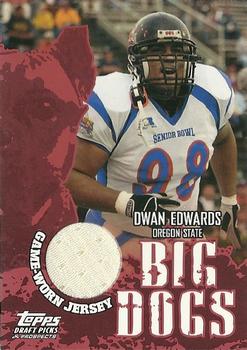 2004 Topps Draft Picks & Prospects - Big Dog Relics #BD-DE Dwan Edwards Front