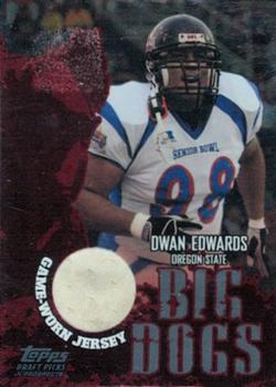 2004 Topps Draft Picks & Prospects - Big Dog Relics Silver #BD-DE Dwan Edwards Front