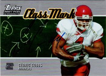 2004 Topps Draft Picks & Prospects - Class Marks Autographs Silver #CM-CC Cedric Cobbs Front