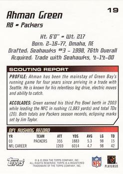 2004 Topps Draft Picks & Prospects - Gold Chrome #19 Ahman Green Back