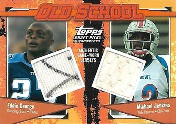 2004 Topps Draft Picks & Prospects - Old School Dual Relics #OS-GJ Eddie George / Michael Jenkins Front