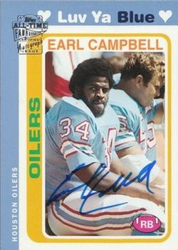 2004 Topps All-Time Fan Favorites - Autographs #EC Earl Campbell Front