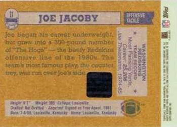 2004 Topps All-Time Fan Favorites - Autographs #JJ Joe Jacoby Back