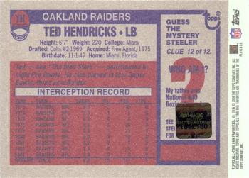 2004 Topps All-Time Fan Favorites - Autographs #TH Ted Hendricks Back