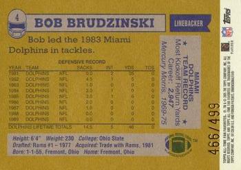 2004 Topps All-Time Fan Favorites - Chrome #4 Bob Brudzinski Back