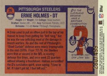 2004 Topps Fan Favorites - Chrome #26 Ernie Holmes Back