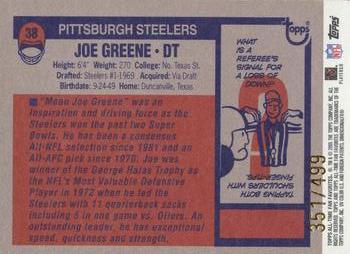 2004 Topps All-Time Fan Favorites - Chrome #38 Joe Greene Back